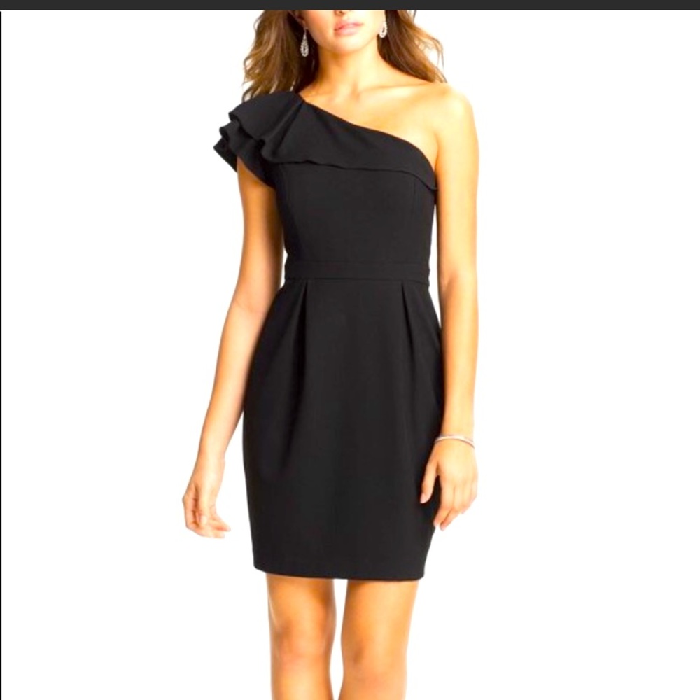 Max & Cleo one shoulder ruffle dress